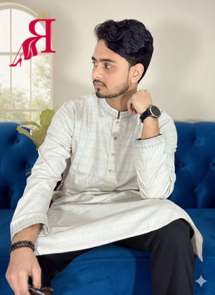 Sage Grey RYV Panjabi - Image 3